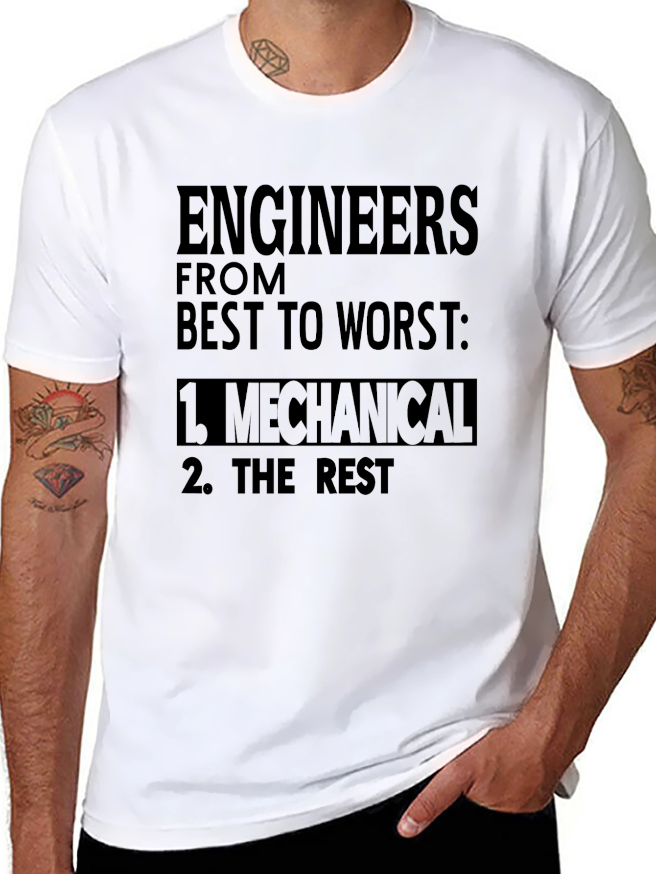 Engineers Ranking Graphic Tee - Mechanical Top Tier T-Shirt
