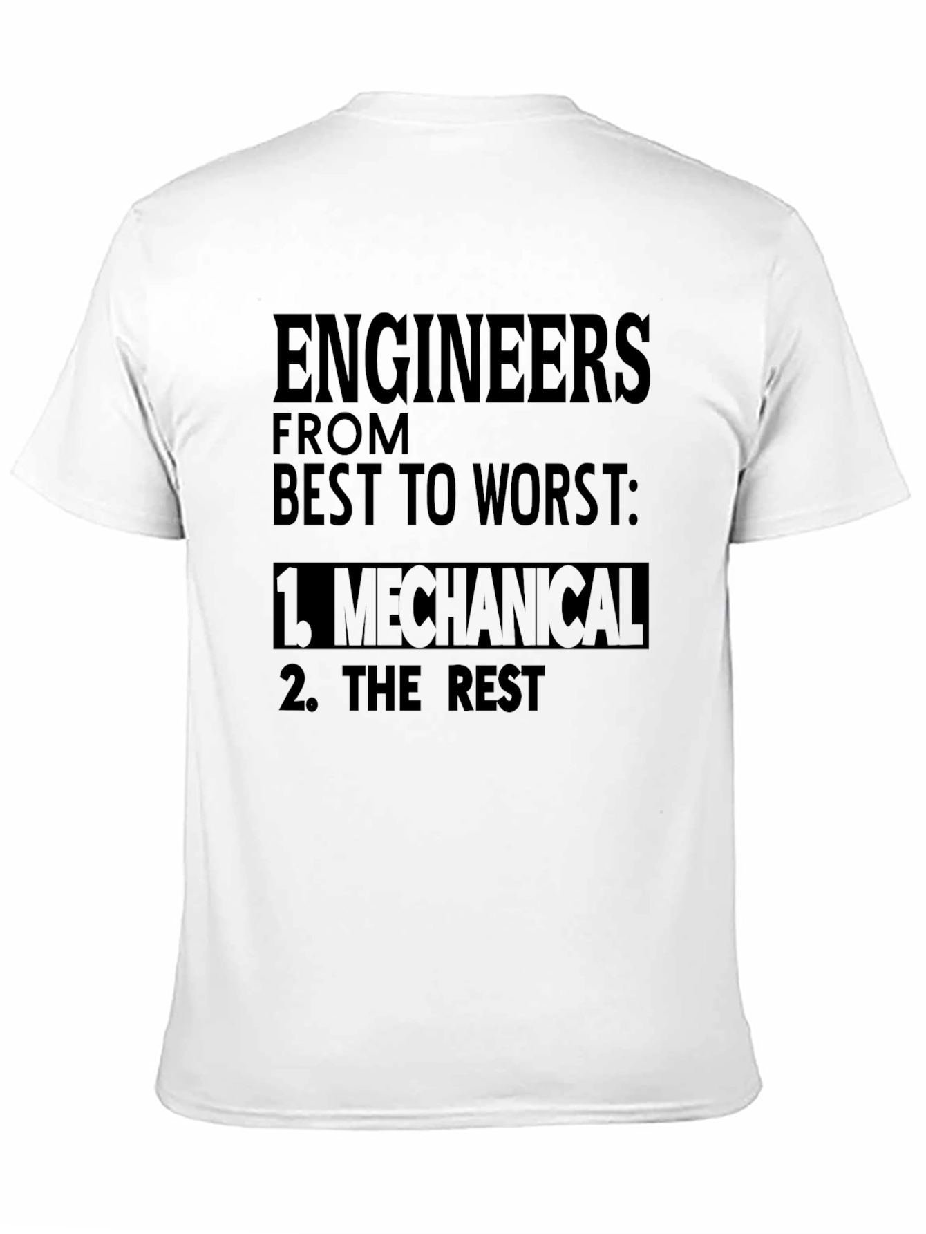 Engineers Ranking Graphic Tee - Mechanical Top Tier T-Shirt