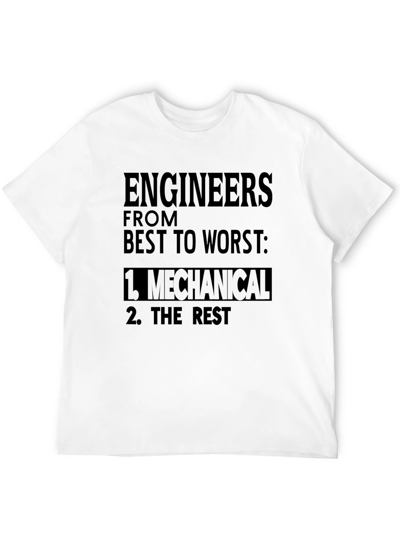 Engineers Ranking Graphic Tee - Mechanical Top Tier T-Shirt