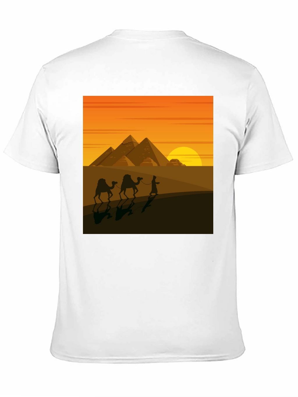 Egyptian Pyramid Desert Scene Graphic Tee