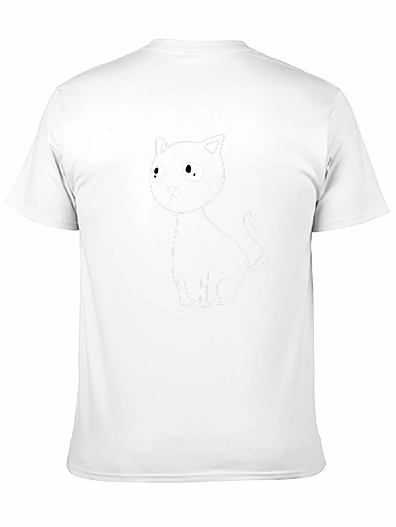 Cute Cat Graphic T-Shirt - Black Cotton Tee