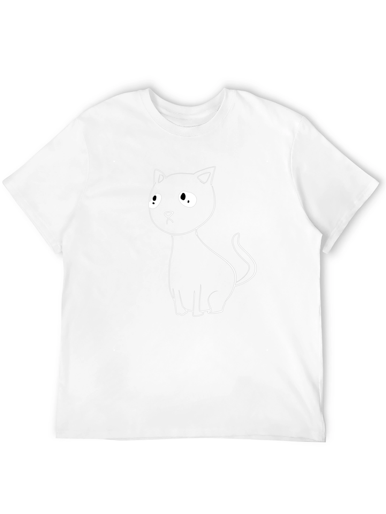Cute Cat Graphic T-Shirt - Black Cotton Tee