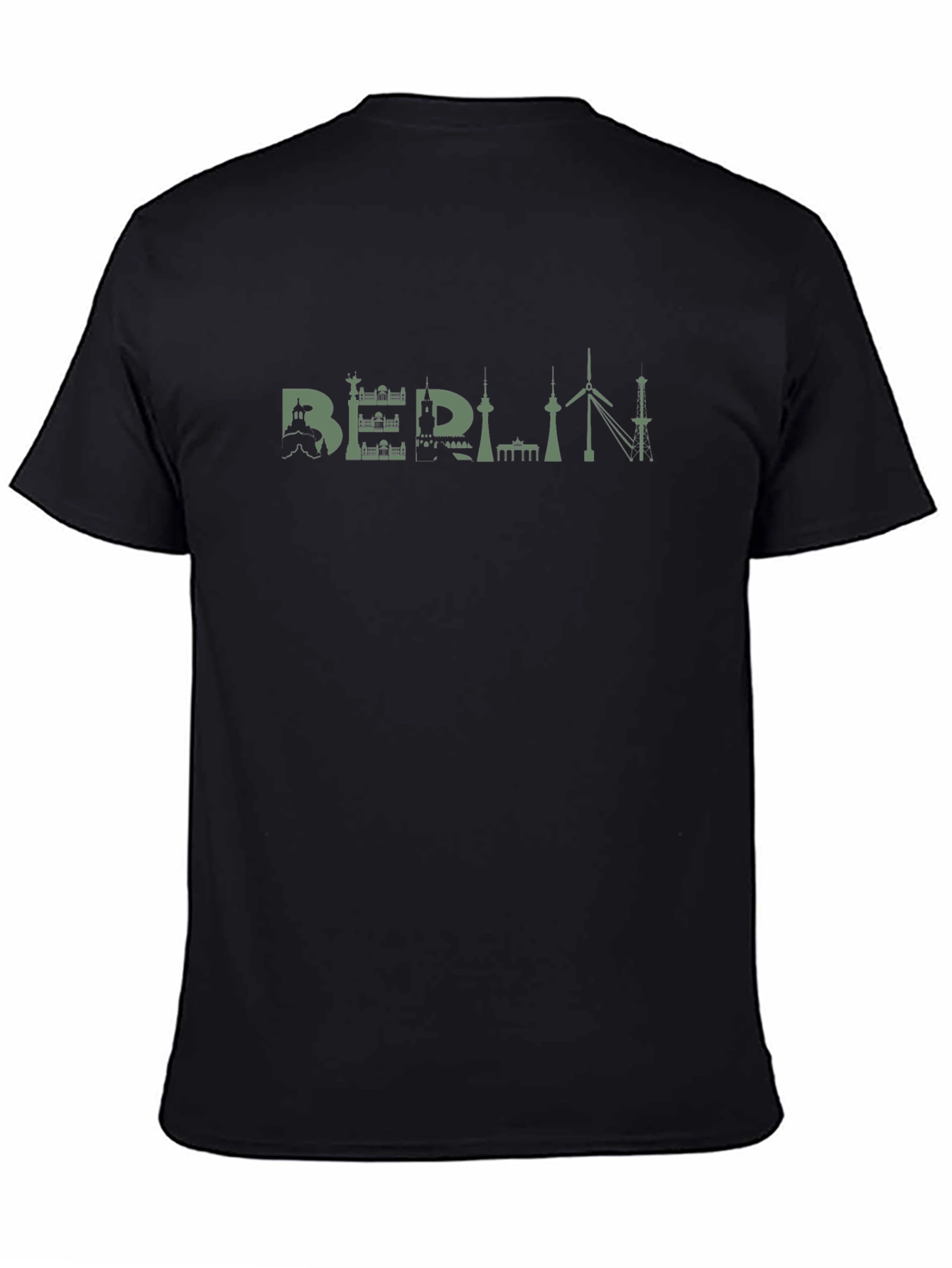 Berlin Skyline Black Graphic Tee - City Silhouette T-Shirt