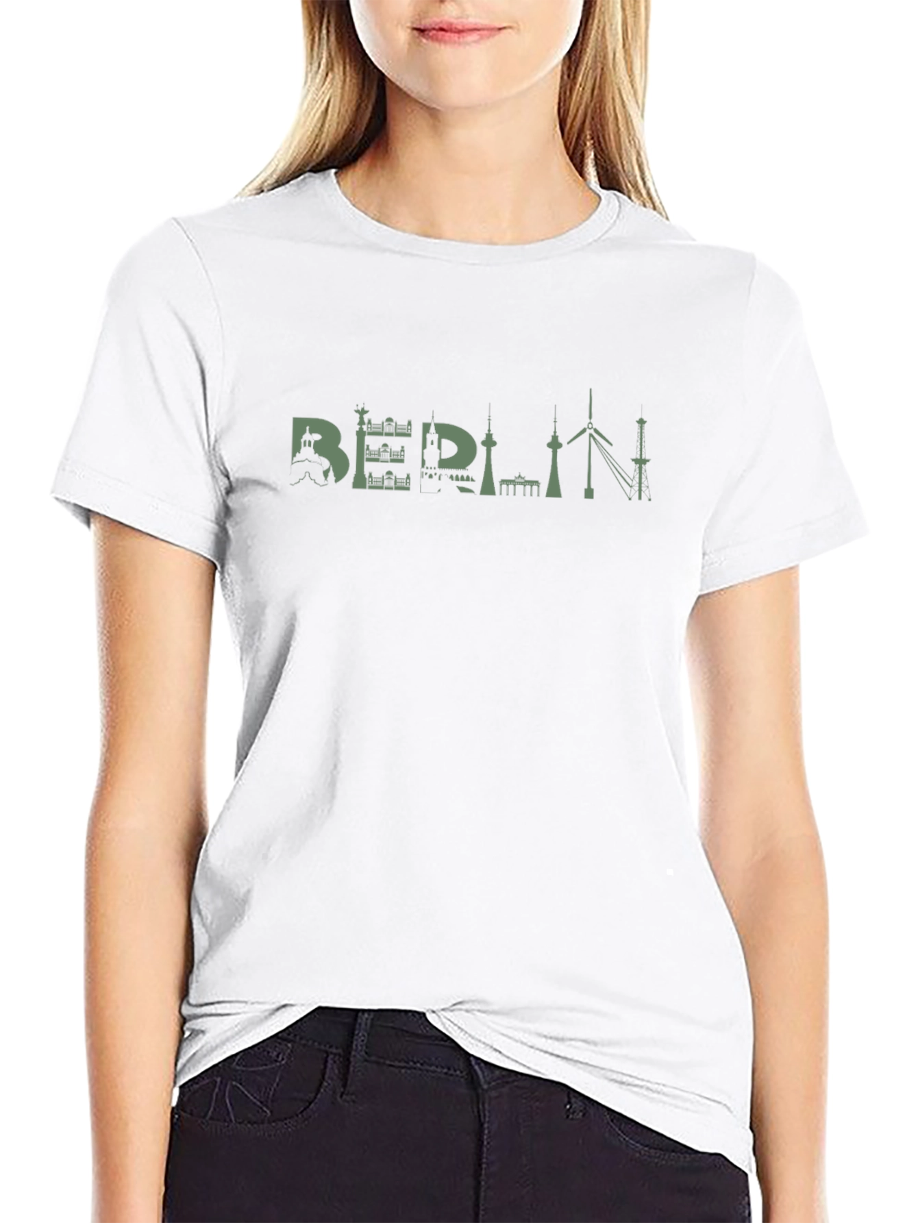Berlin Skyline Black Graphic Tee - City Silhouette T-Shirt