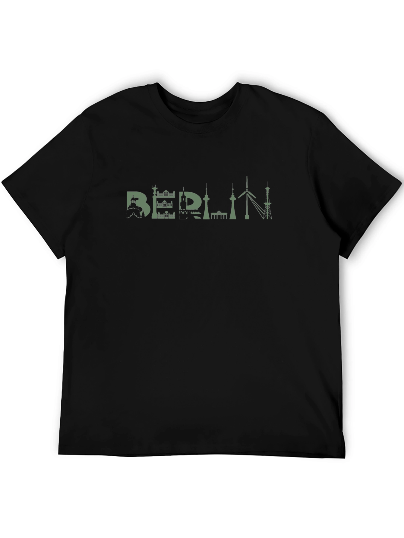Berlin Skyline Black Graphic Tee - City Silhouette T-Shirt
