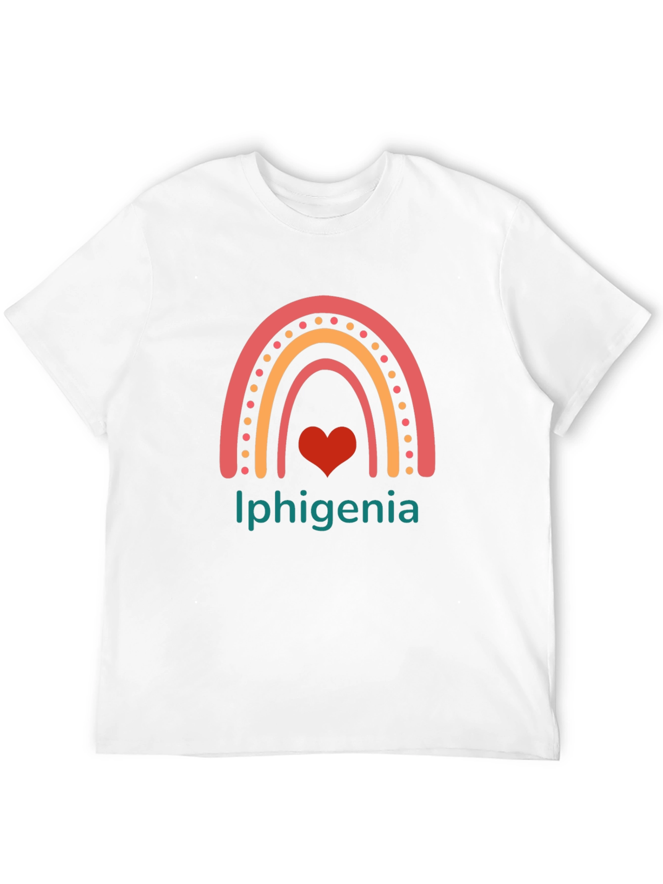 Iphigenia Rainbow Heart Graphic Tee - Black