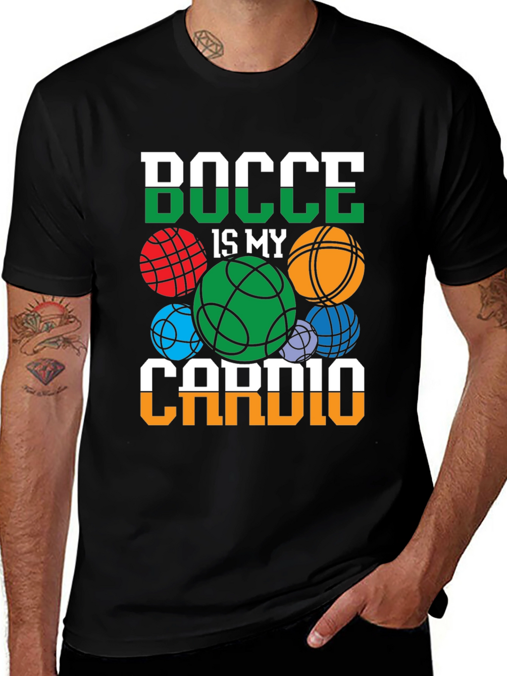 Bocce Is My Cardio Graphic Tee