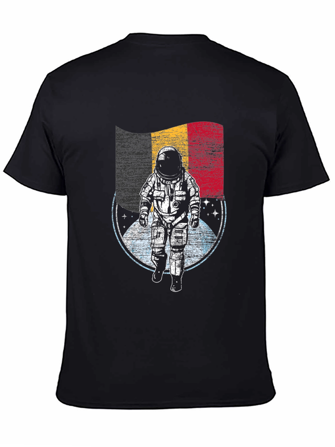 Belgian Astronaut Flag Graphic T-Shirt