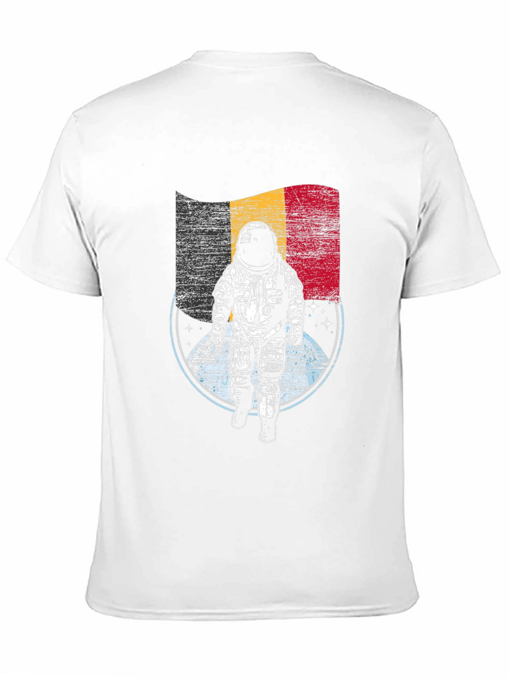 Belgian Astronaut Flag Graphic T-Shirt