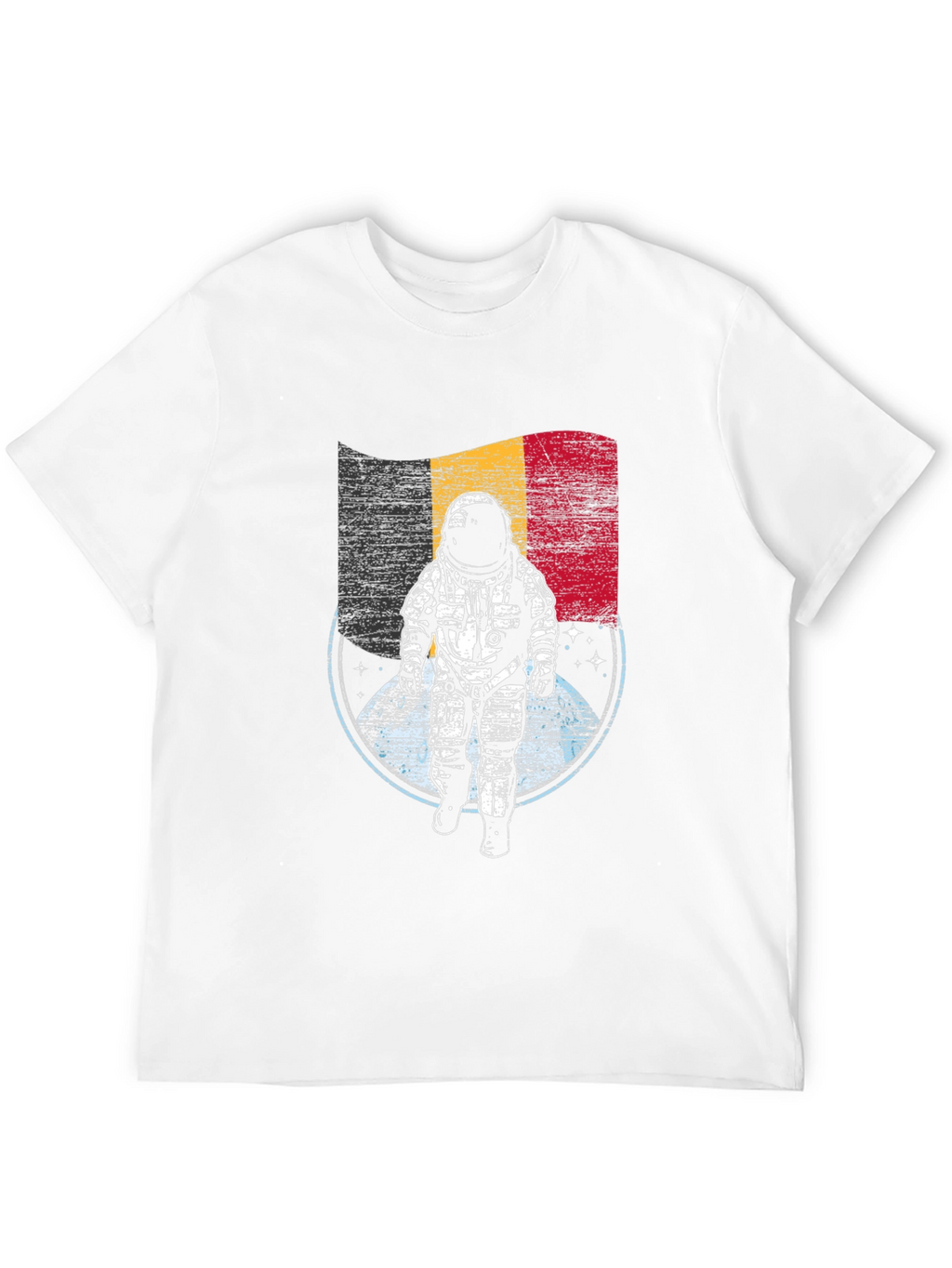 Belgian Astronaut Flag Graphic T-Shirt