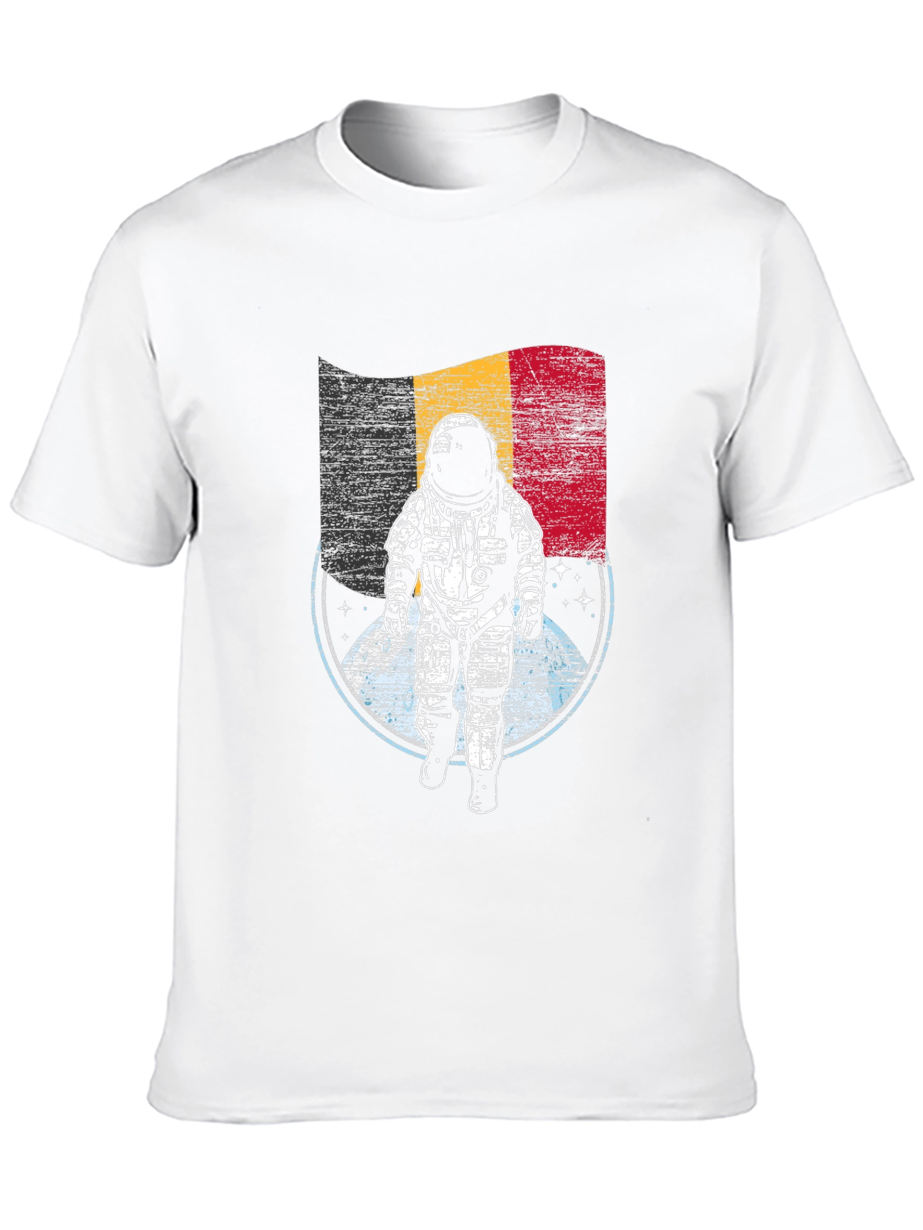 Belgian Astronaut Flag Graphic T-Shirt