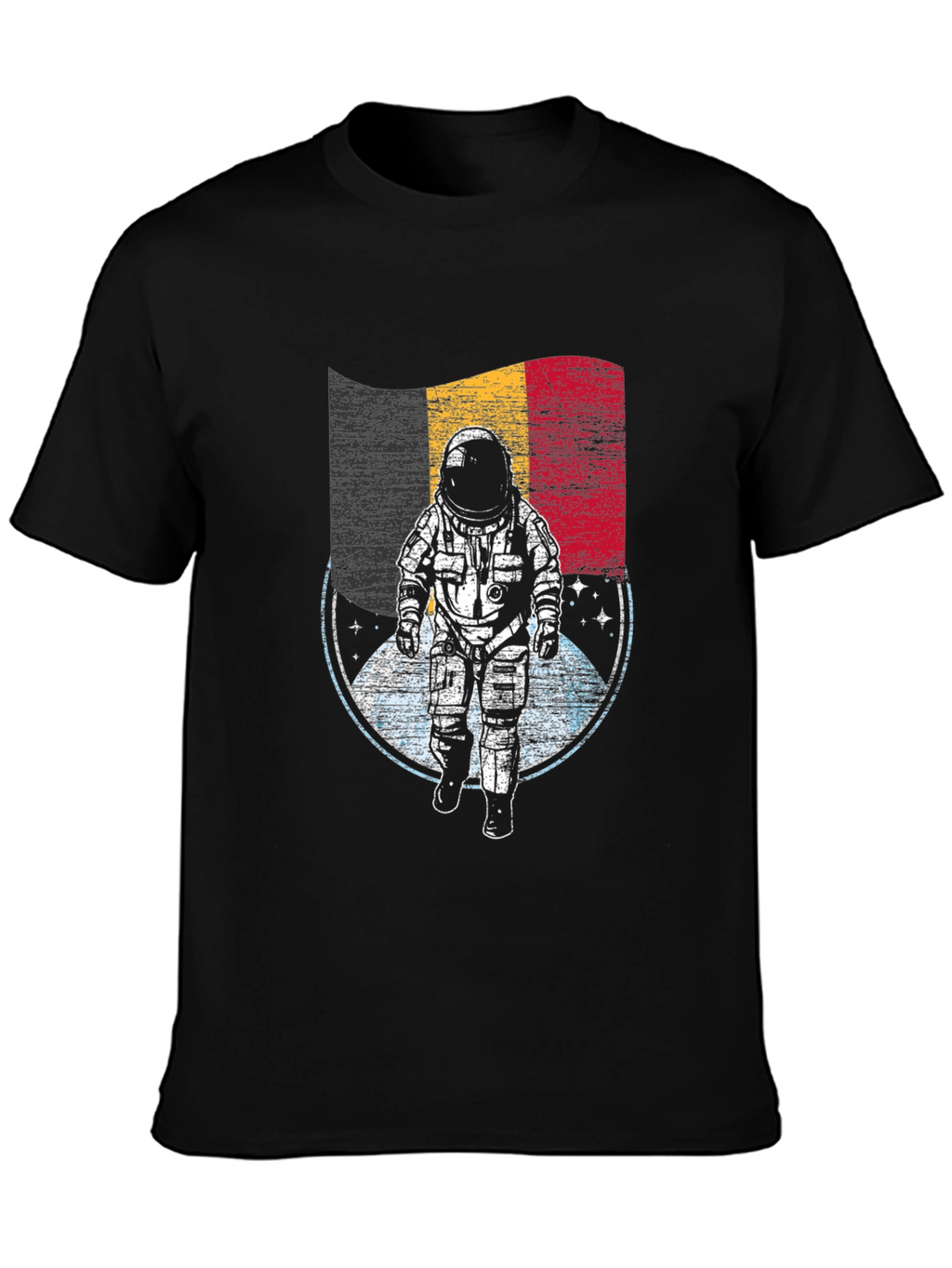 Belgian Astronaut Flag Graphic T-Shirt
