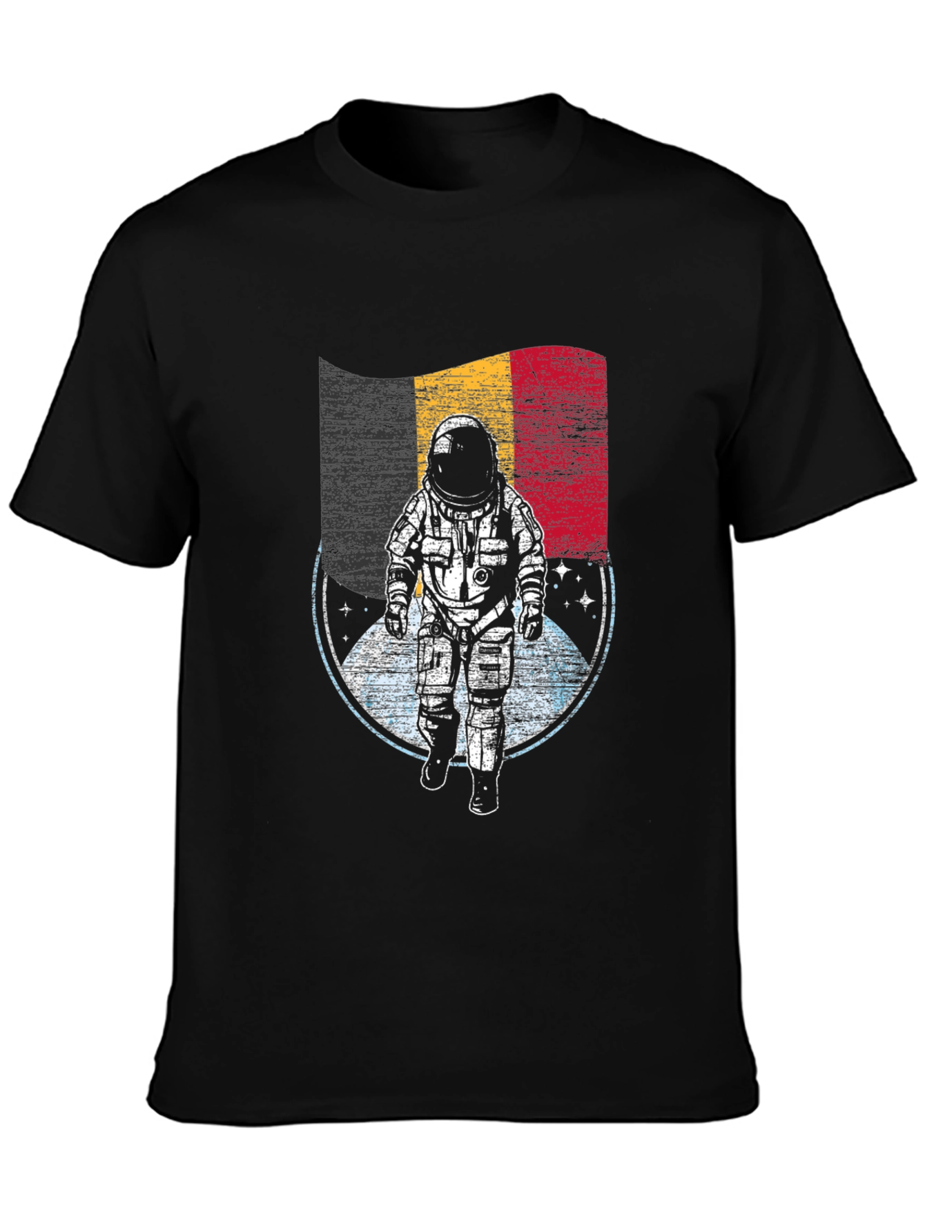Belgian Astronaut Flag Graphic T-Shirt