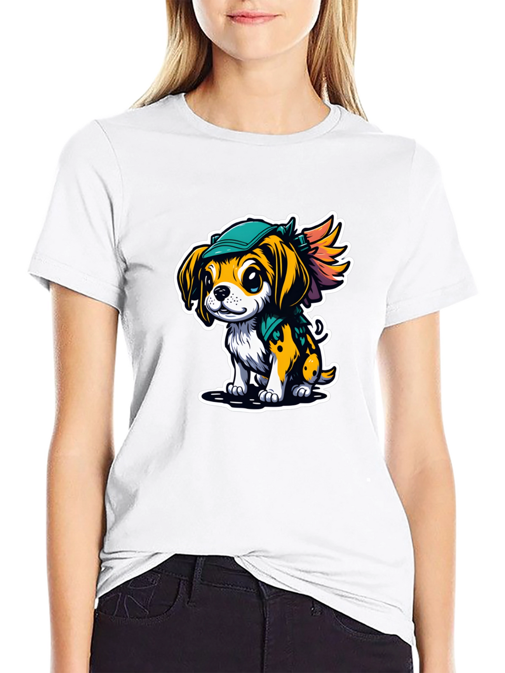 Cartoon Puppy Graphic Tee