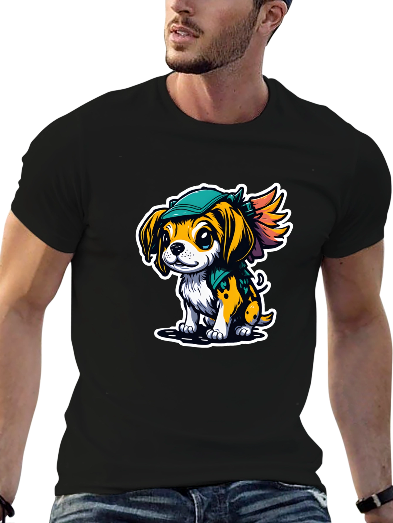 Cartoon Puppy Graphic Tee
