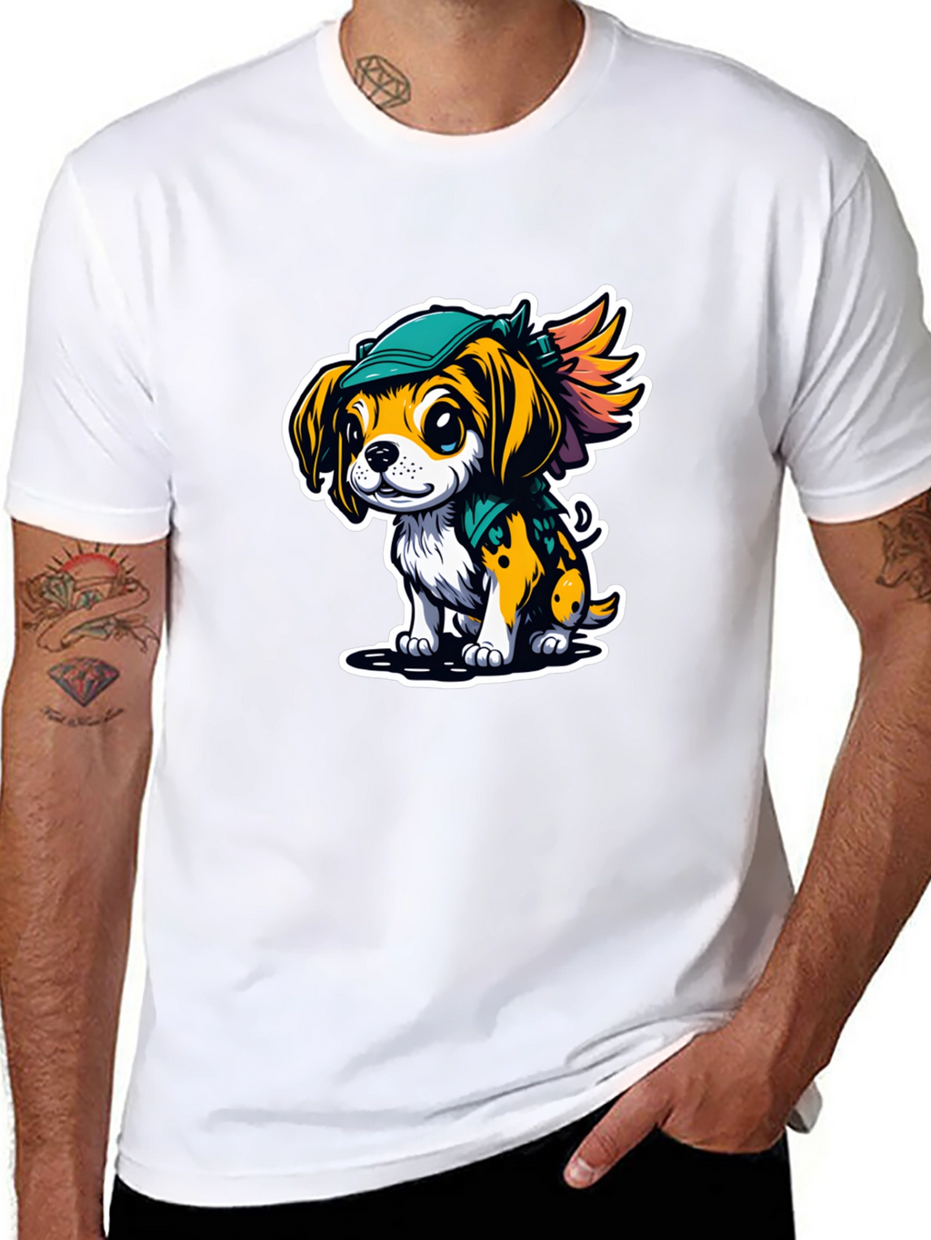 Cartoon Puppy Graphic Tee