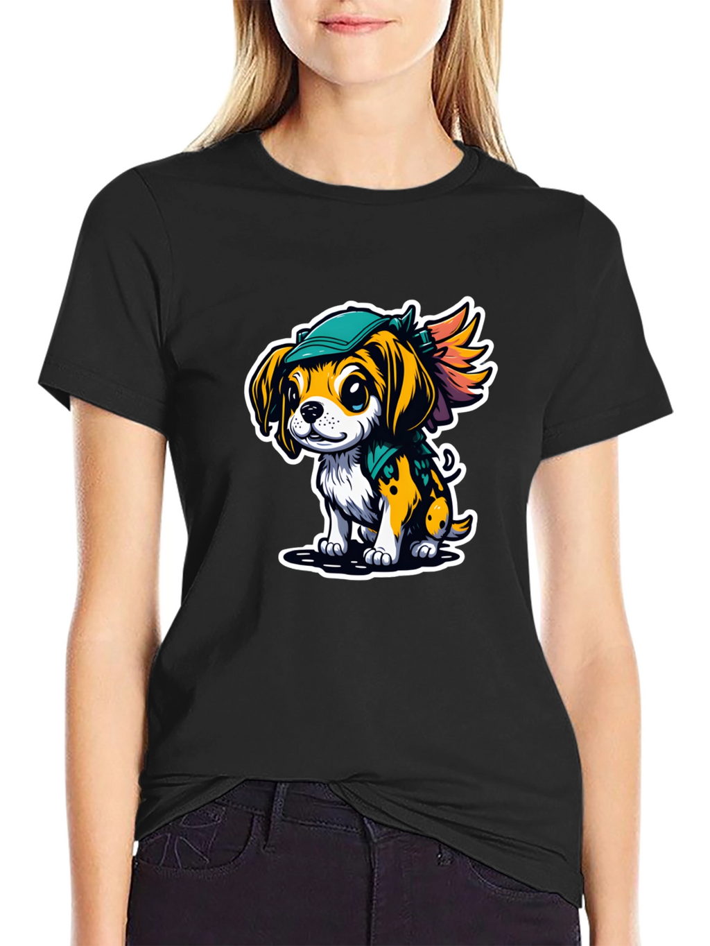 Cartoon Puppy Graphic Tee