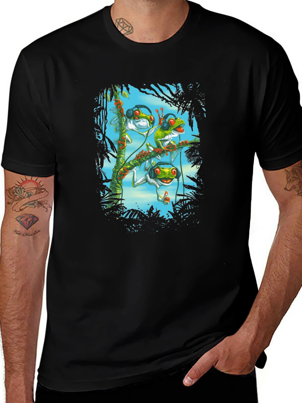 DJ Frog T-Shirt - Funky Amphibian Design