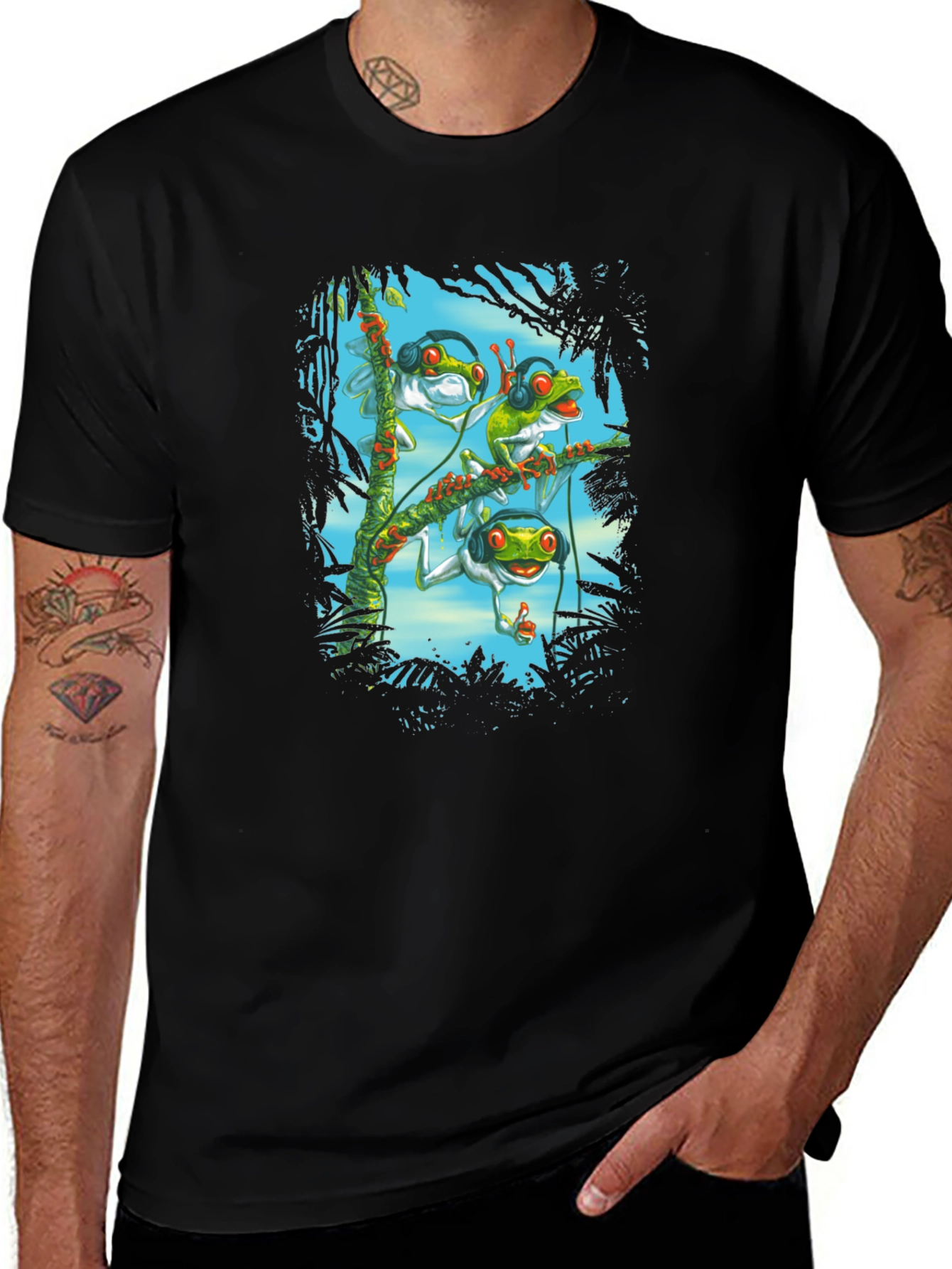 DJ Frog T-Shirt - Funky Amphibian Design
