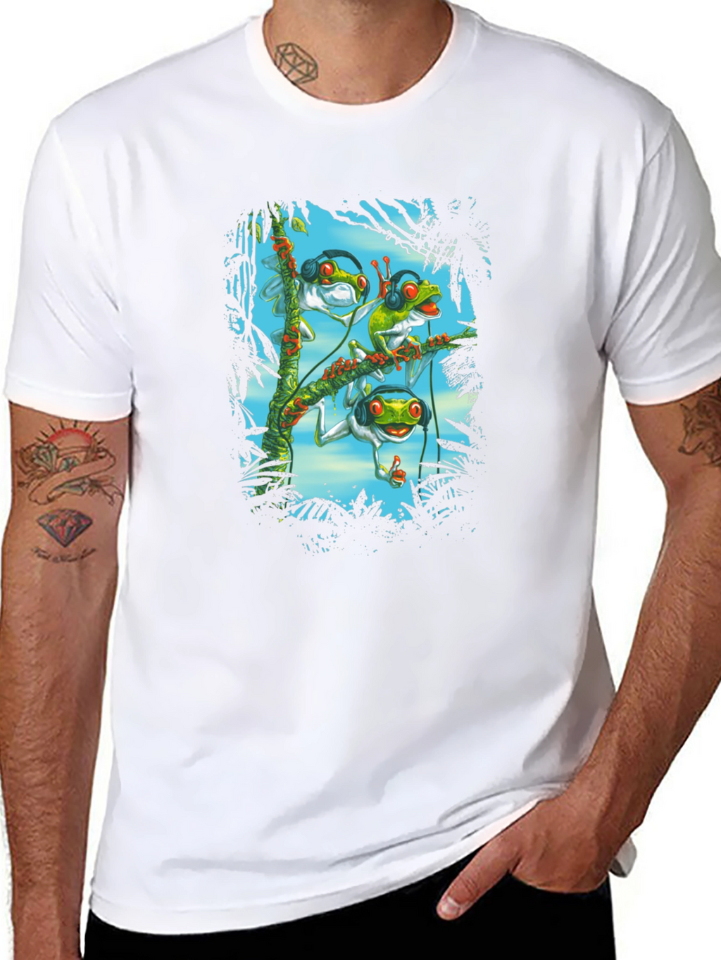 DJ Frog T-Shirt - Funky Amphibian Design