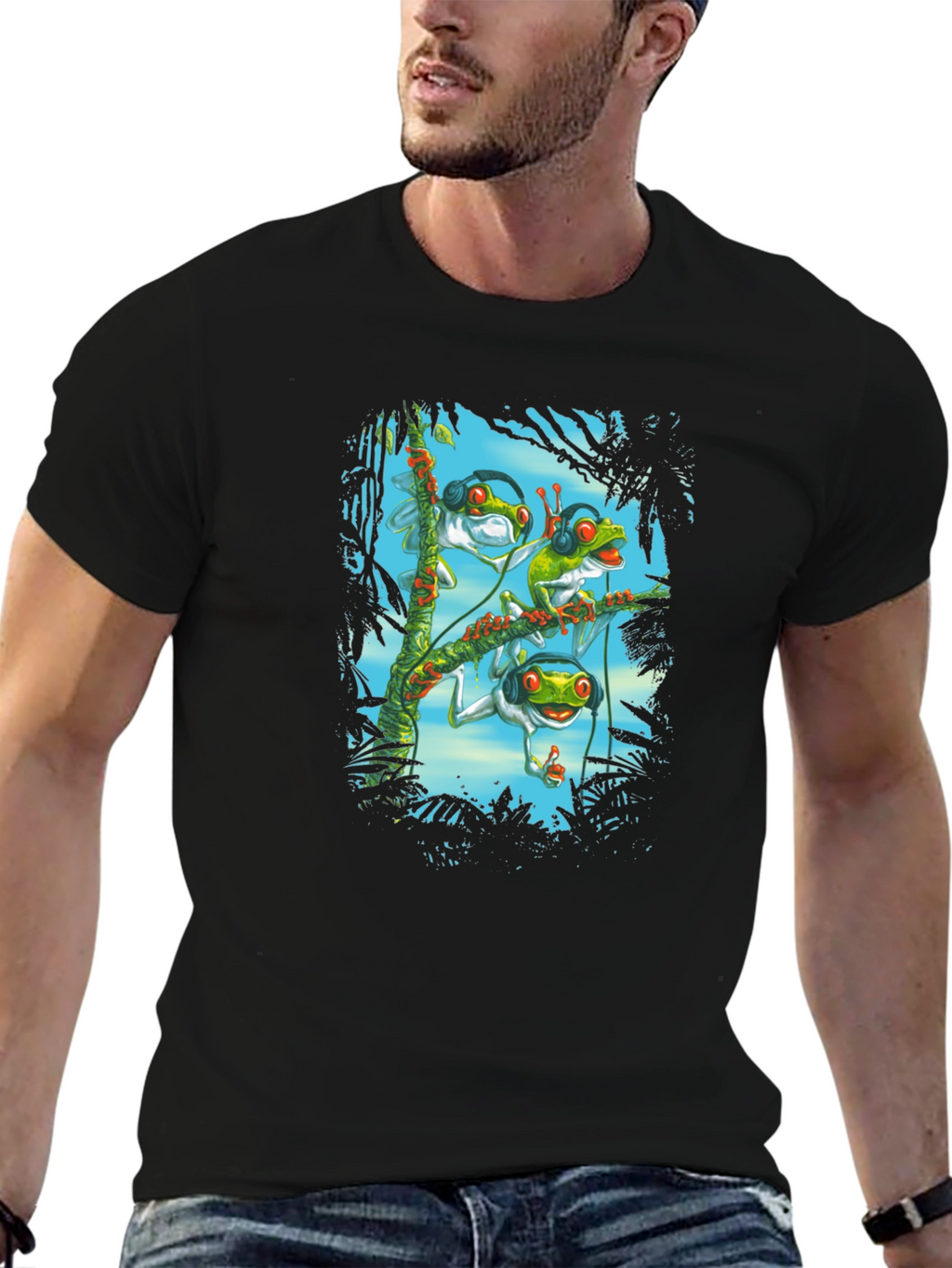 DJ Frog T-Shirt - Funky Amphibian Design