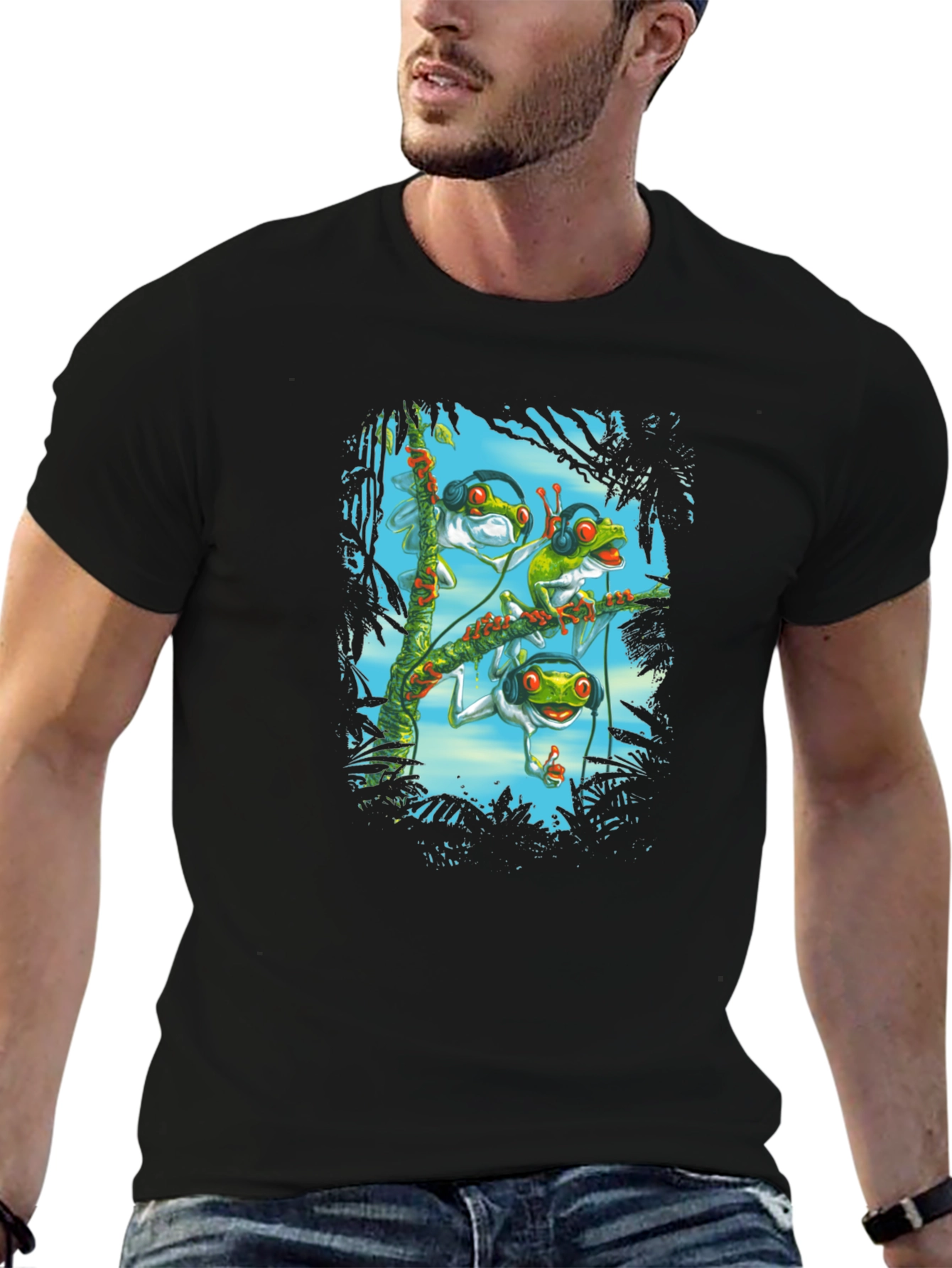 DJ Frog T-Shirt - Funky Amphibian Design