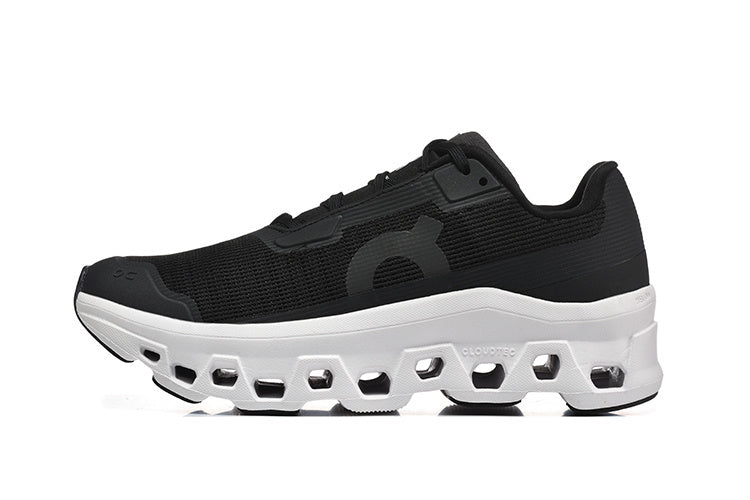 On Run Cloudmonster Void Calle Al Aire Libre Zapatos Black and white