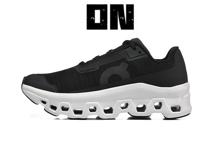 On Run Cloudmonster Void Calle Al Aire Libre Zapatos Black and white