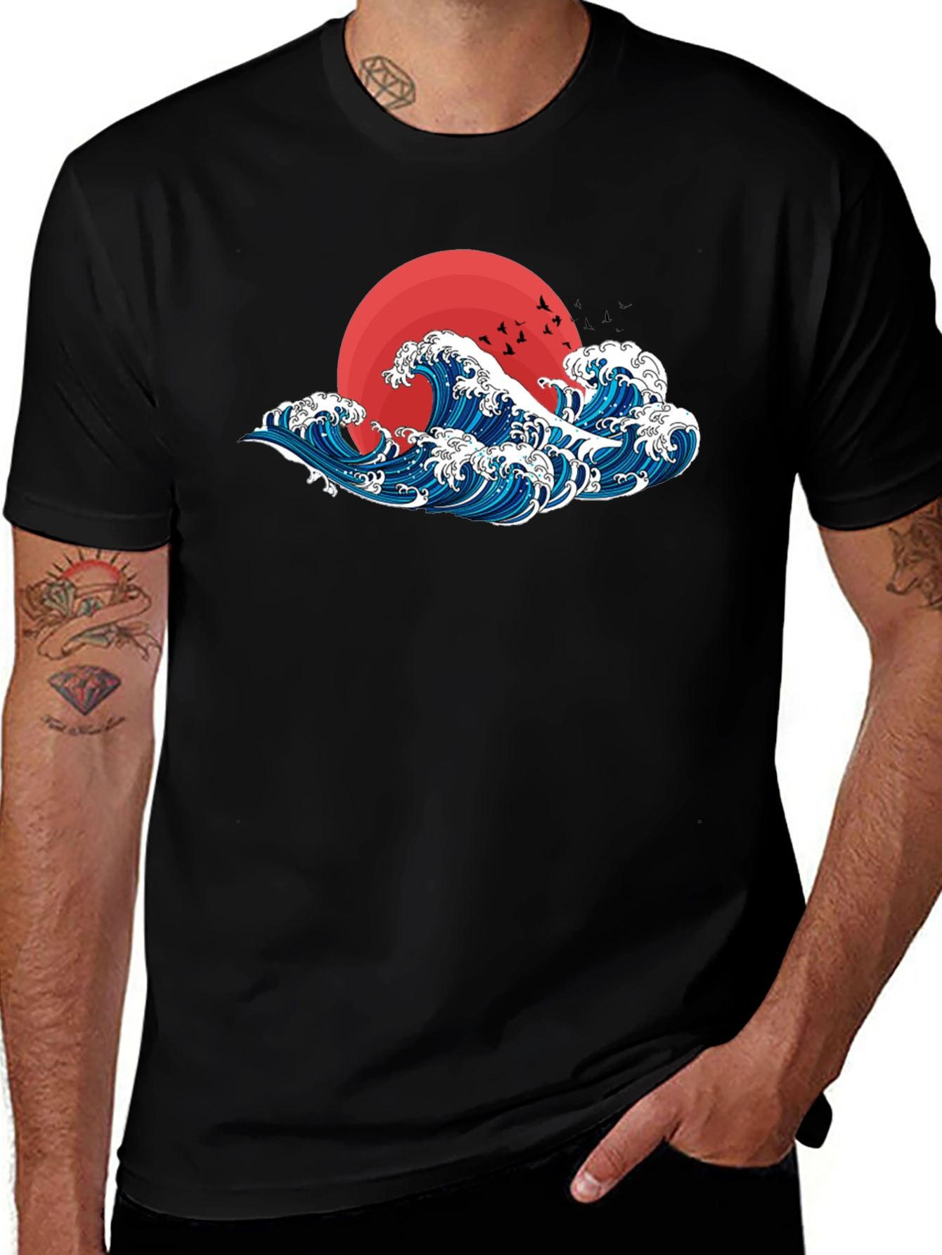 Great Wave Graphic Tee -  Japanese Art Shirt