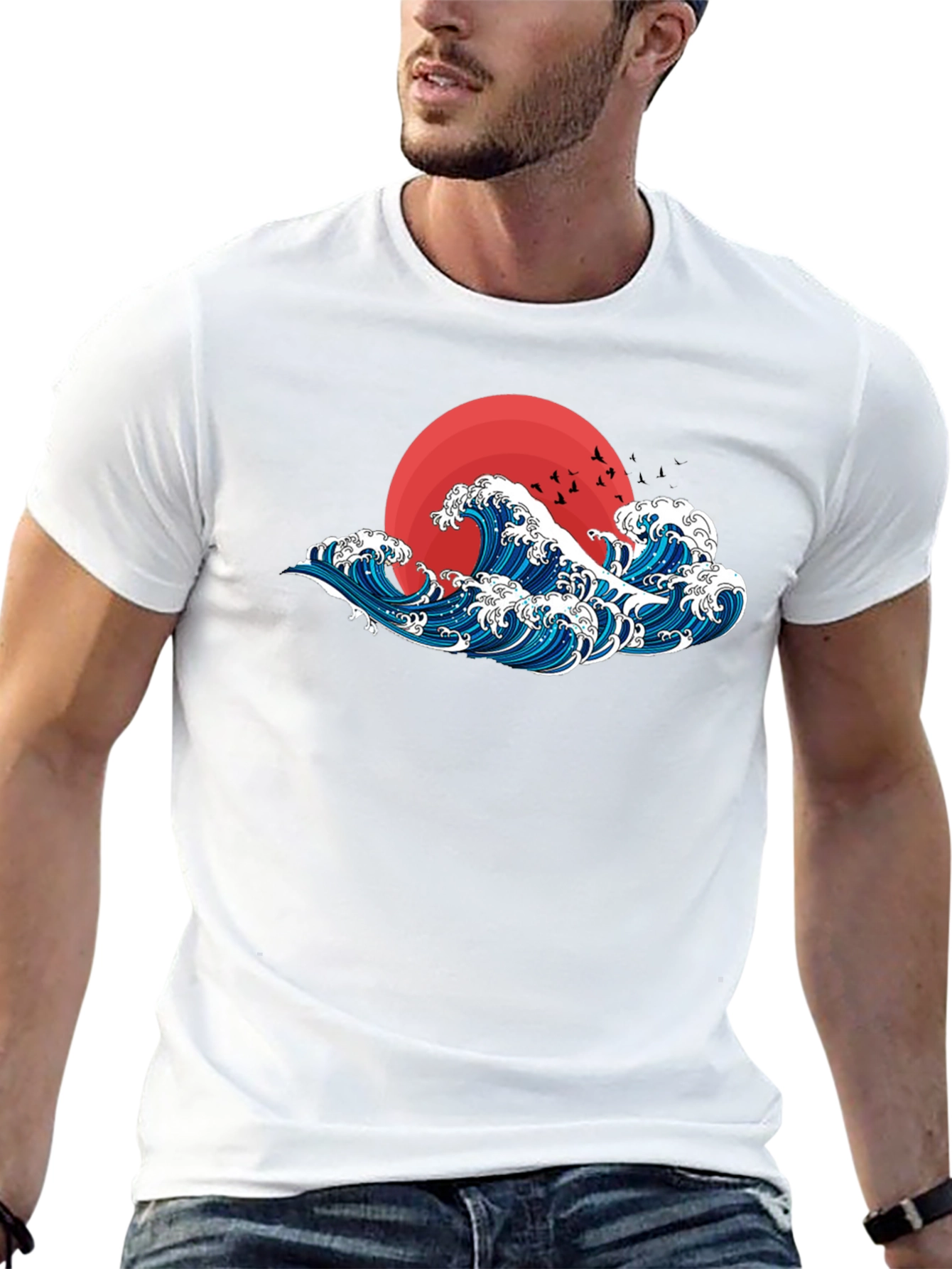 Great Wave Graphic Tee -  Japanese Art Shirt