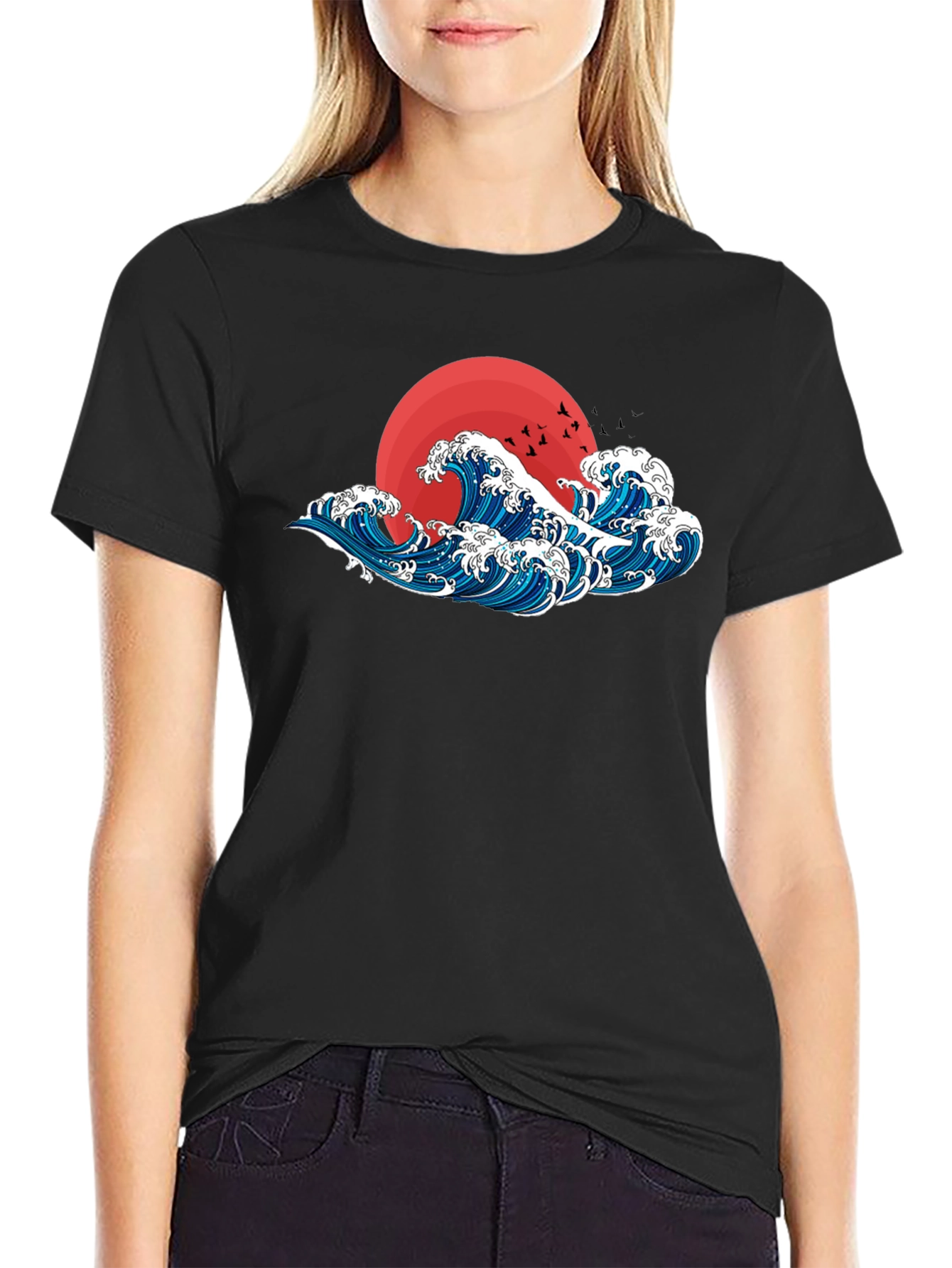 Great Wave Graphic Tee -  Japanese Art Shirt