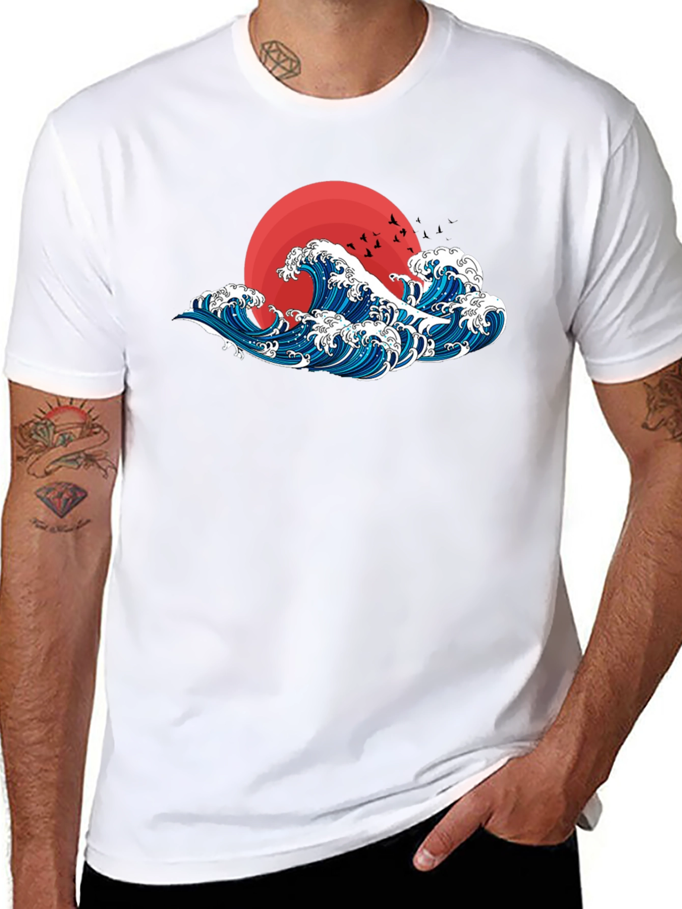 Great Wave Graphic Tee -  Japanese Art Shirt
