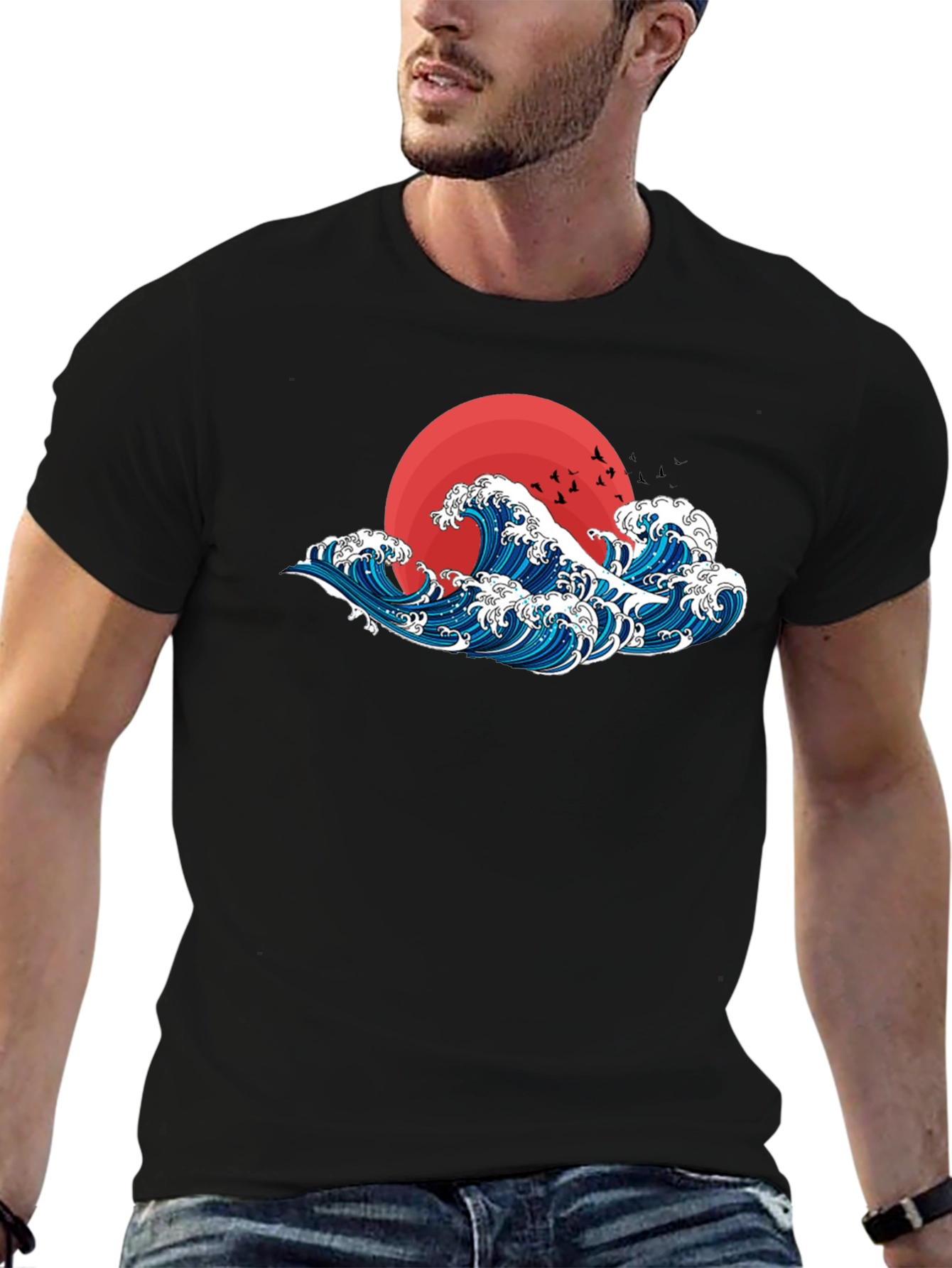 Great Wave Graphic Tee -  Japanese Art Shirt