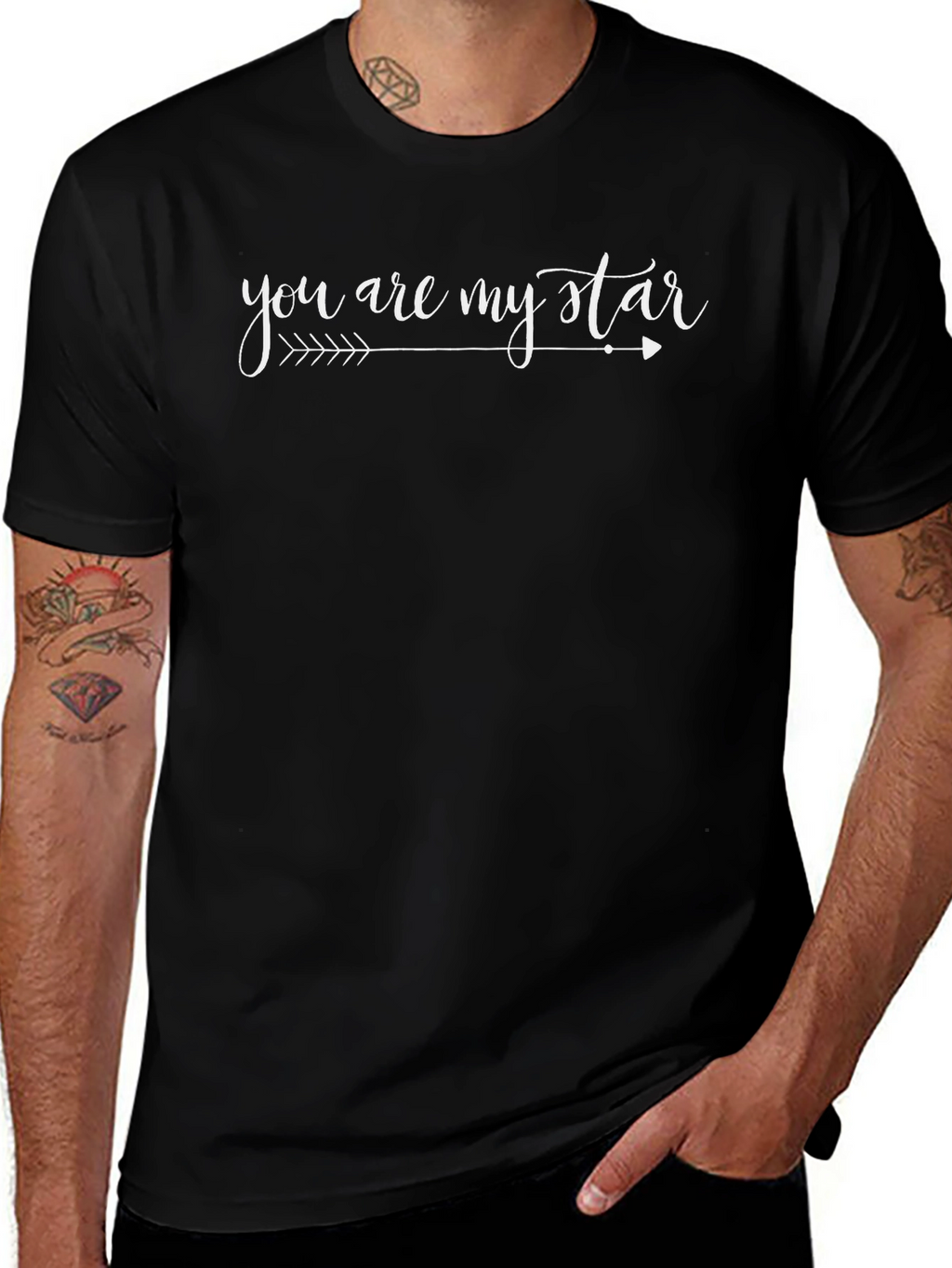 You Are My Star Black Graphic Tee