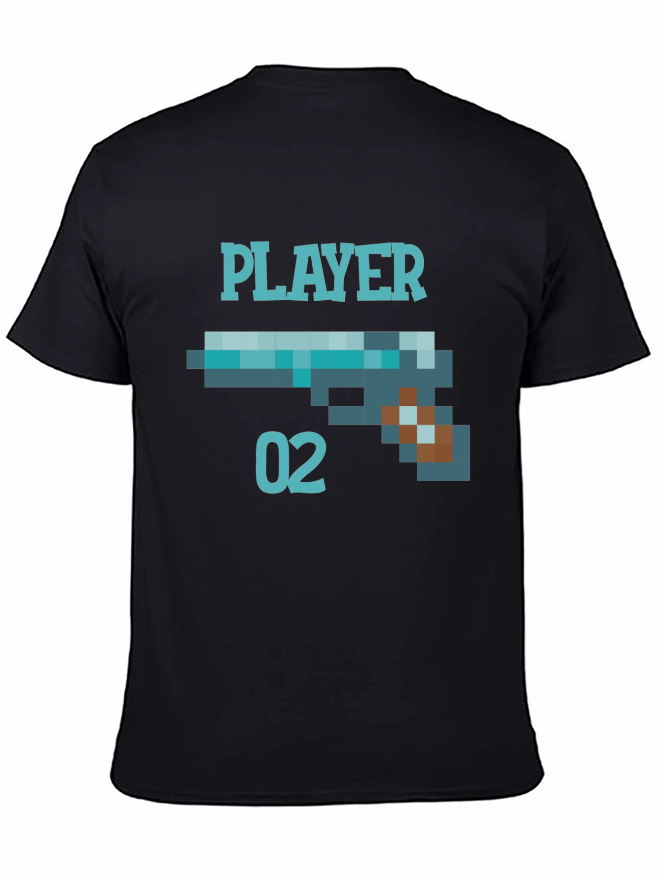 Player 02 Pixel Art Graphic Tee - Black
