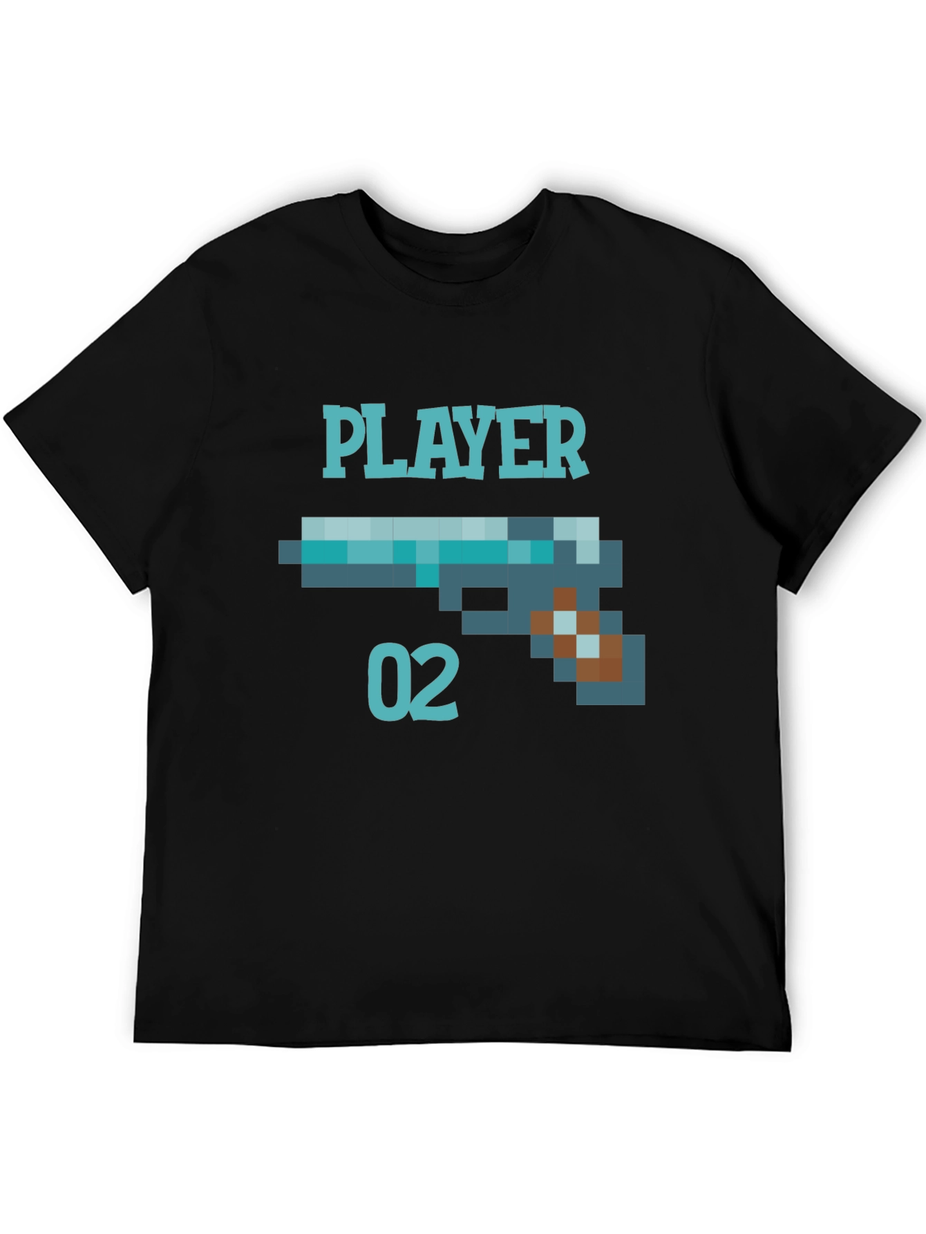 Player 02 Pixel Art Graphic Tee - Black