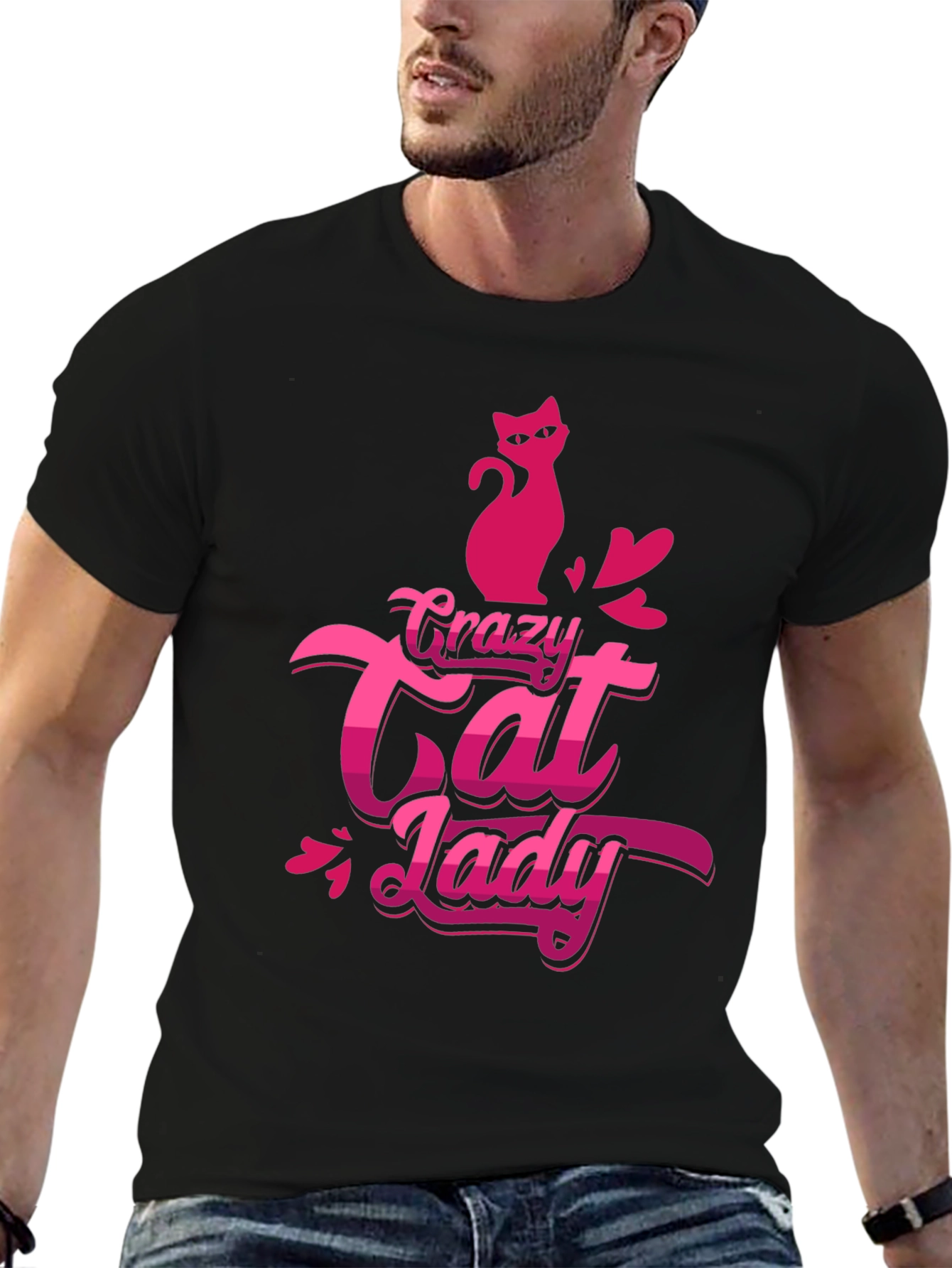 Crazy Cat Lady Black T-Shirt