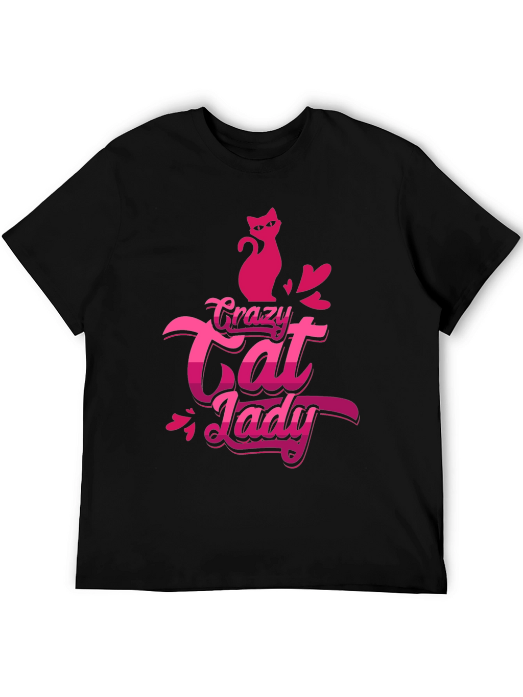 Crazy Cat Lady Black T-Shirt