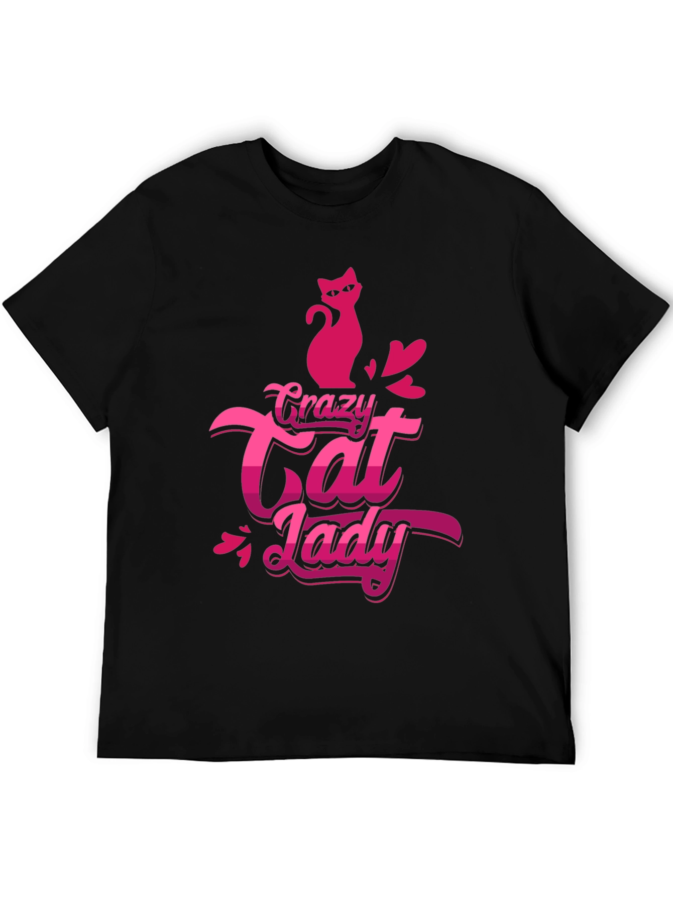 Crazy Cat Lady Black T-Shirt