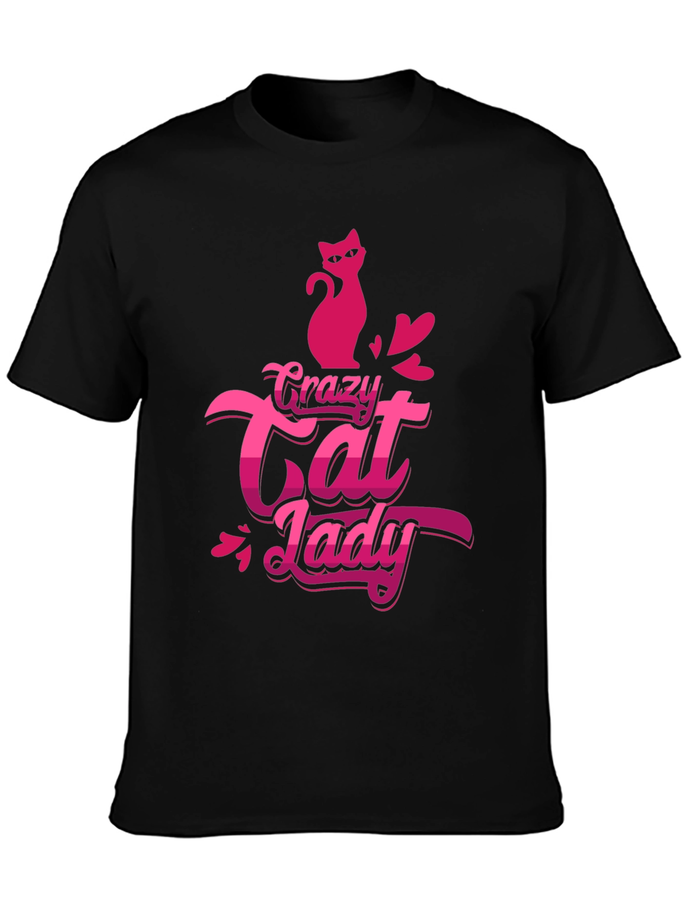 Crazy Cat Lady Black T-Shirt