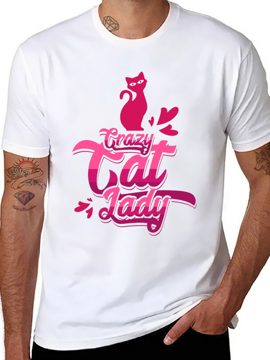 Crazy Cat Lady Black T-Shirt
