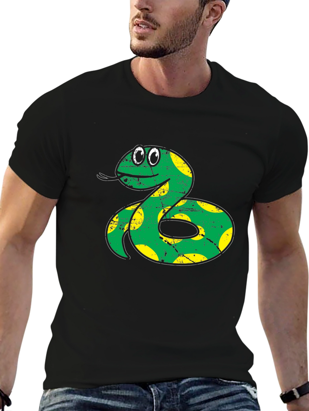 Cartoon Snake Graphic Tee - Quirky Fun!