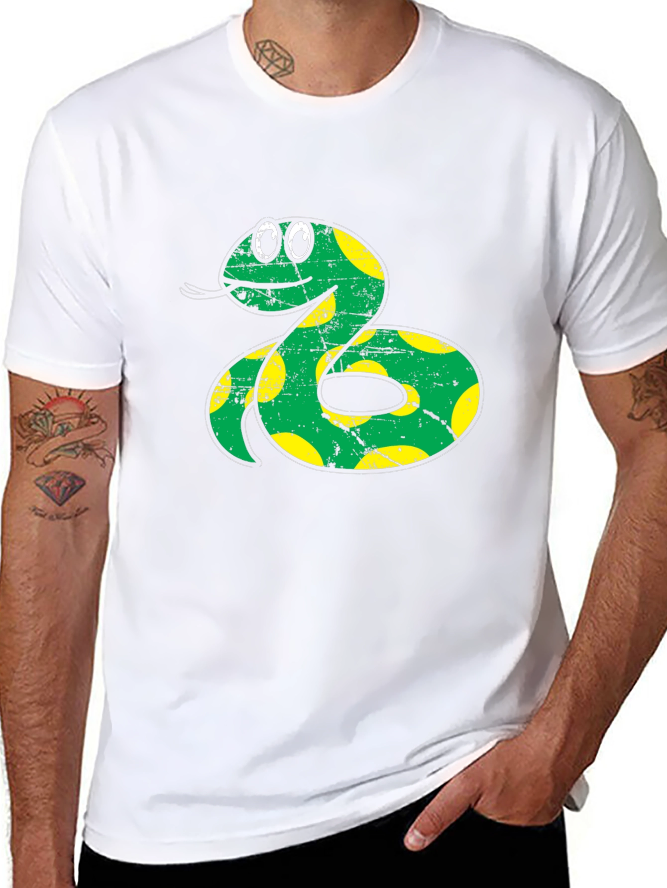 Cartoon Snake Graphic Tee - Quirky Fun!