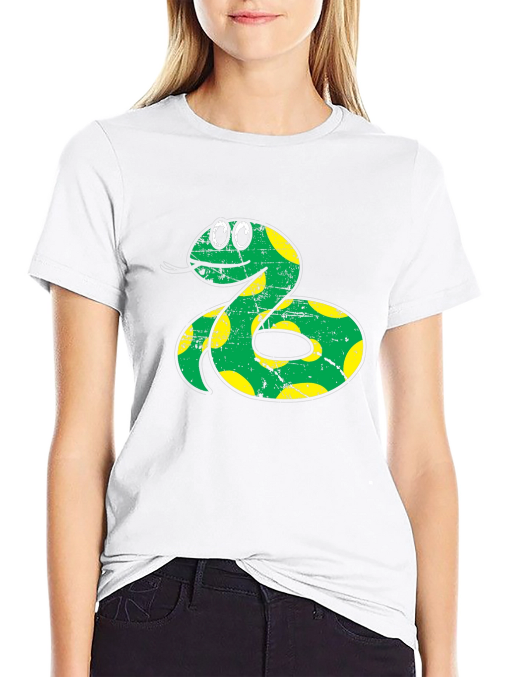 Cartoon Snake Graphic Tee - Quirky Fun!