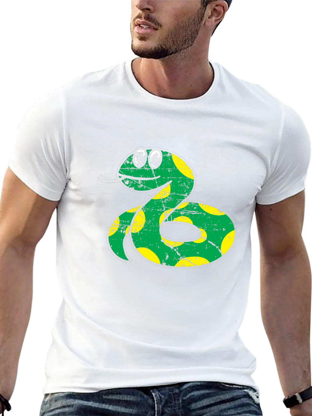 Cartoon Snake Graphic Tee - Quirky Fun!