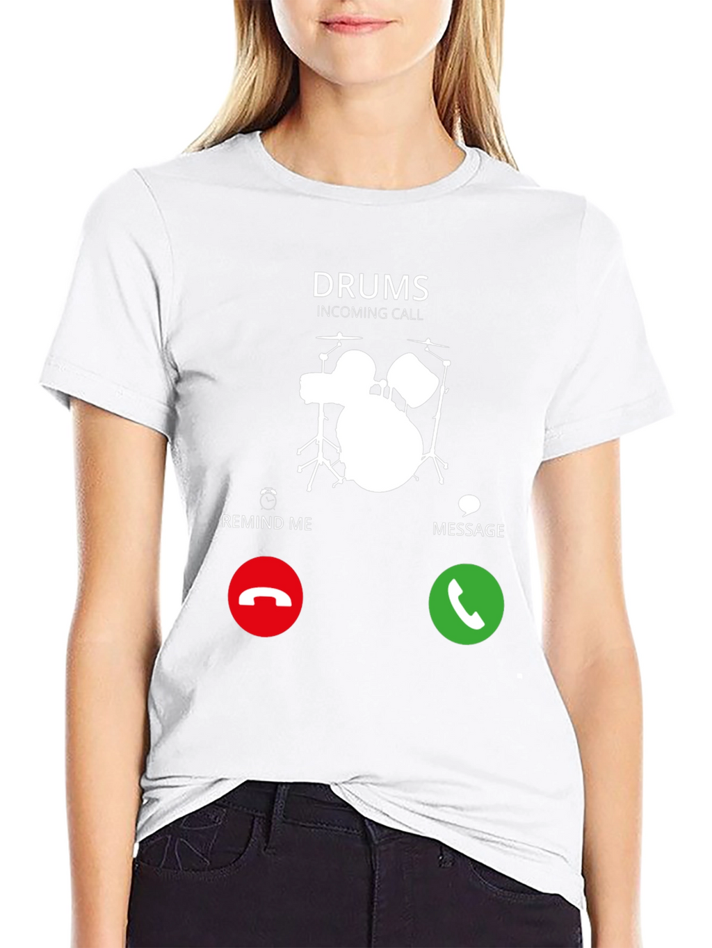 Drums Incoming Call Graphic Tee - Black