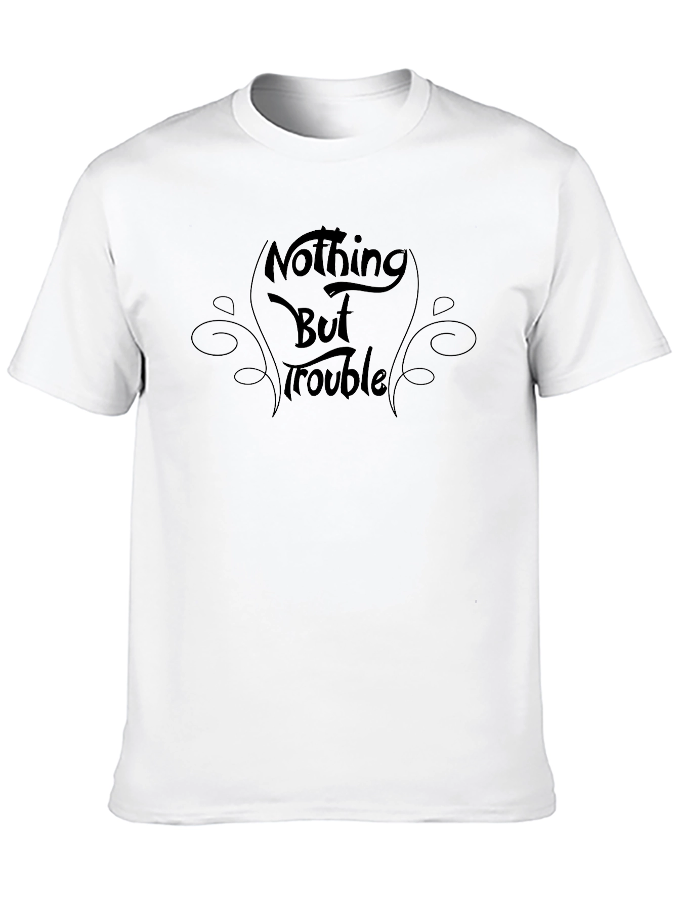 Nothing But Trouble Black Graphic Tee