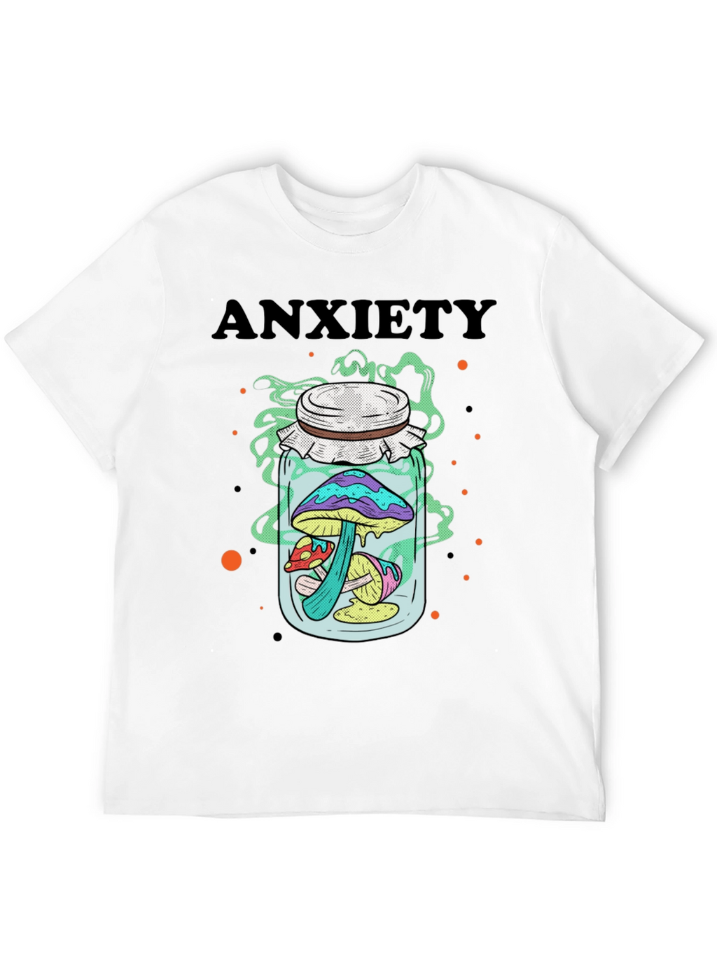 Anxiety Mushroom Jar Graphic Tee - Black