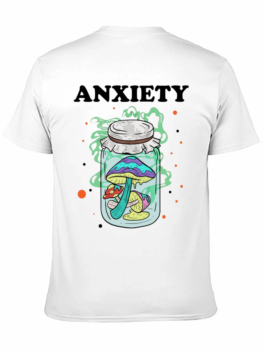 Anxiety Mushroom Jar Graphic Tee - Black