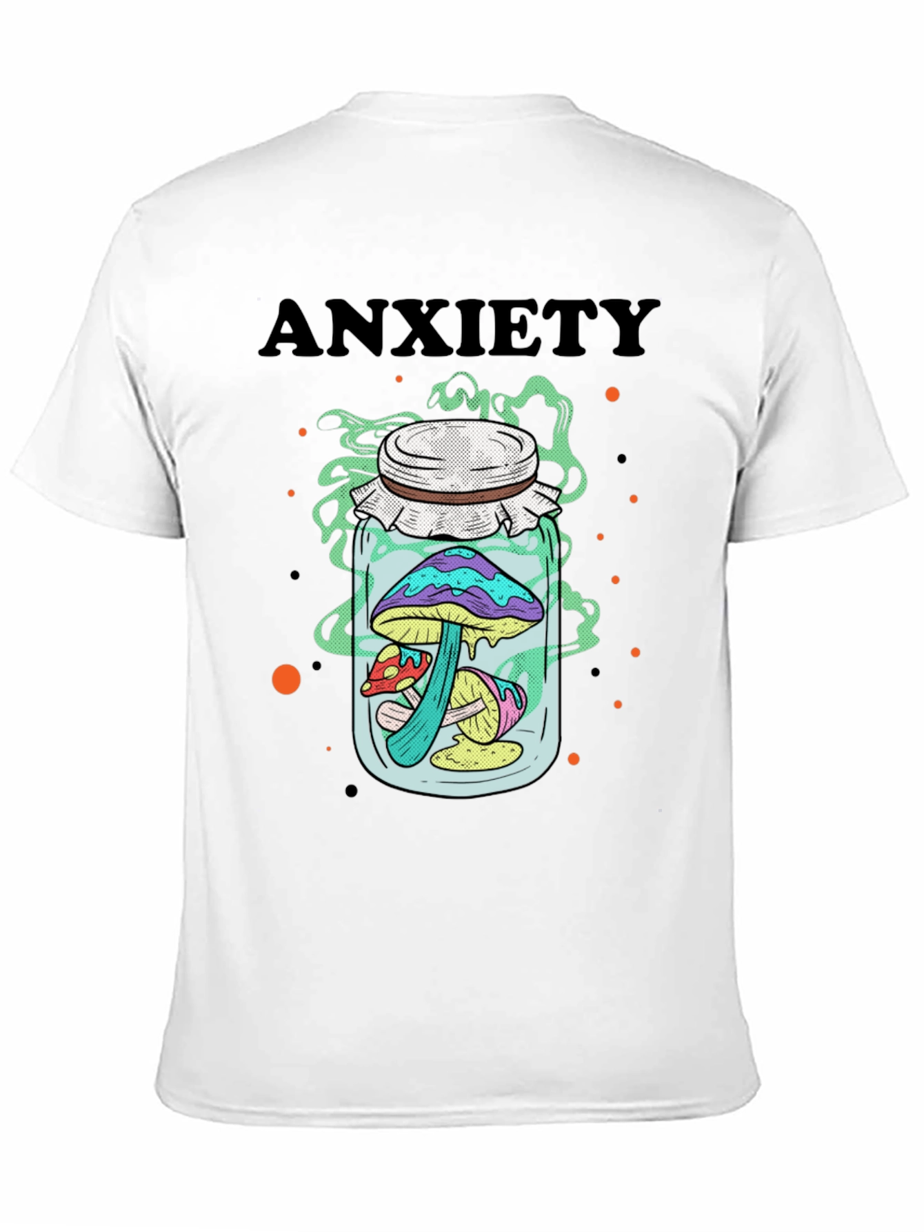 Anxiety Mushroom Jar Graphic Tee - Black
